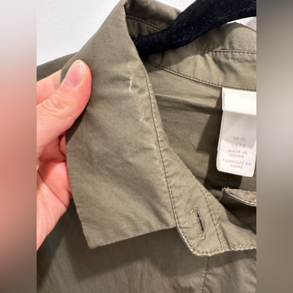 H&M Olive Green Shirt Dress, puff sleeve, size XL - Picture 5 of 12